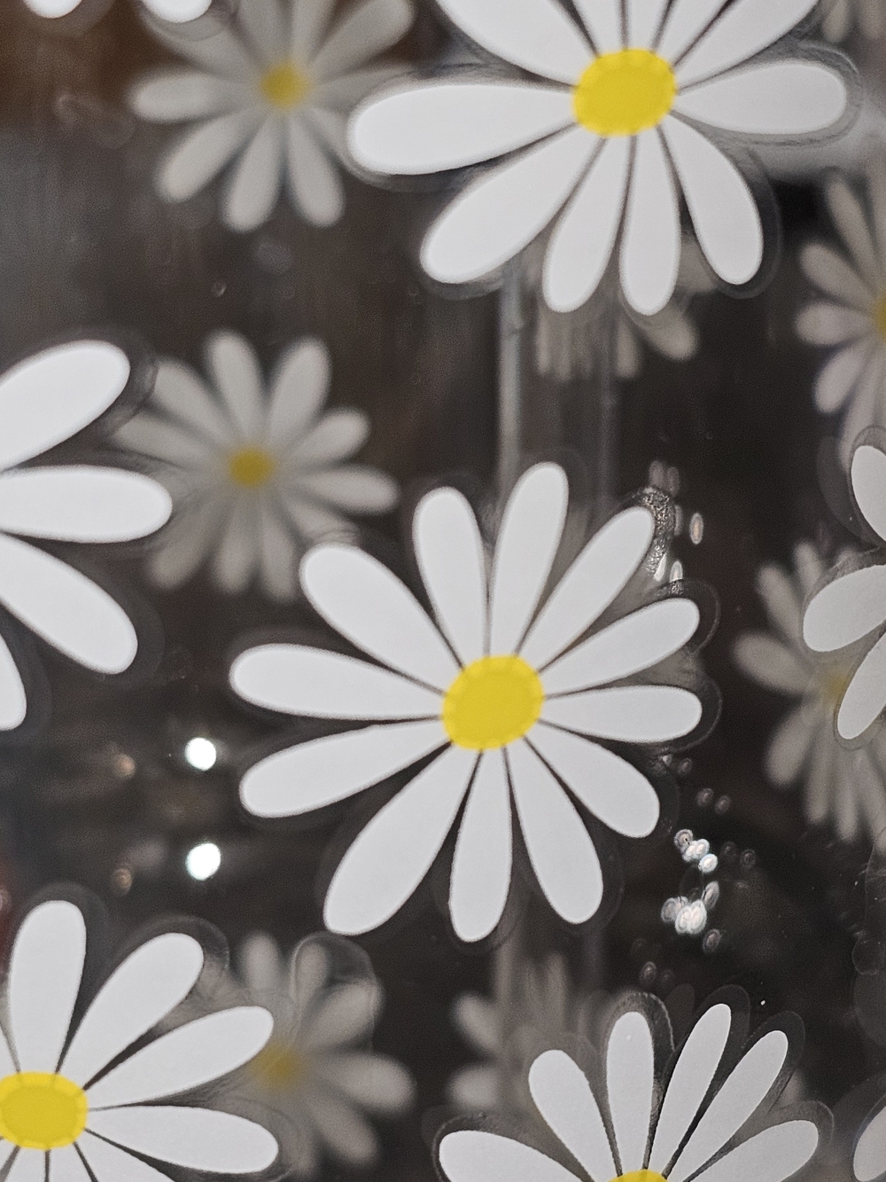 Clear Tumbler with Printed Daisy Pattern, Straw And Hand Charms And Tumbler Boot - Picture 8 of 10